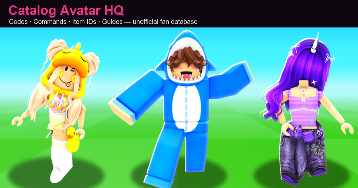 Catalog Avatar Creator Item Finder — Filter Roblox Catalog Items by ...